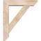 Ekena Millwork Traditional Slat Smooth Bracket w/ Offset Brace, Douglas Fir, 5 1/2"W x 22"D x 26"H BKT0604X22X26TRA06SDF - alternate 3